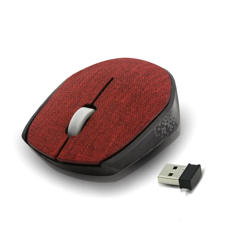 Мини маленькая беспроводная компьютерная мышь, тканевая, противоскользящая, оптическая, USB, 3D мышь, 1600 dpi, регулируемая, для офиса, Mause, для ноутбука, ПК - Цвет: Красный