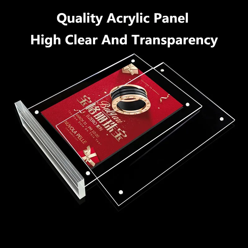 Sloan Creations 4x6 Magnetic Landscape T Shaped Acrylic Double Sided Desktop Photo Frame/Menu Holder/Sign Display 10, 4 x 6 Landscape Sloan Creations 4x6 Magnetic Landscape T Shaped Acrylic Double Sided Desktop Photo Frame/Menu Holder/Sign Display 10, 4 x 6 Landscape