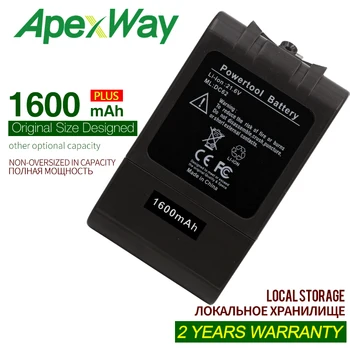 

Apexway 21.6V 1600mAh Li-ion Battery for V6 DC61 DC62 DC72 DC58 DC59 DC72 DC74 SV09 SV07 SV03 SV04 SV06 965874-02