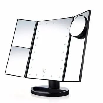 

Led Makeup Mirror With Light Makeup Mirror Luminous Mirror 22Led Folding Makeup Mirror Led Small Mirror