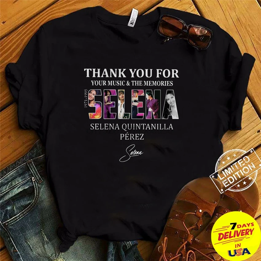 Спасибо за вашу музыку и воспоминания Selena Quintanilla Perez 1971-1995 Подарочная футболка на