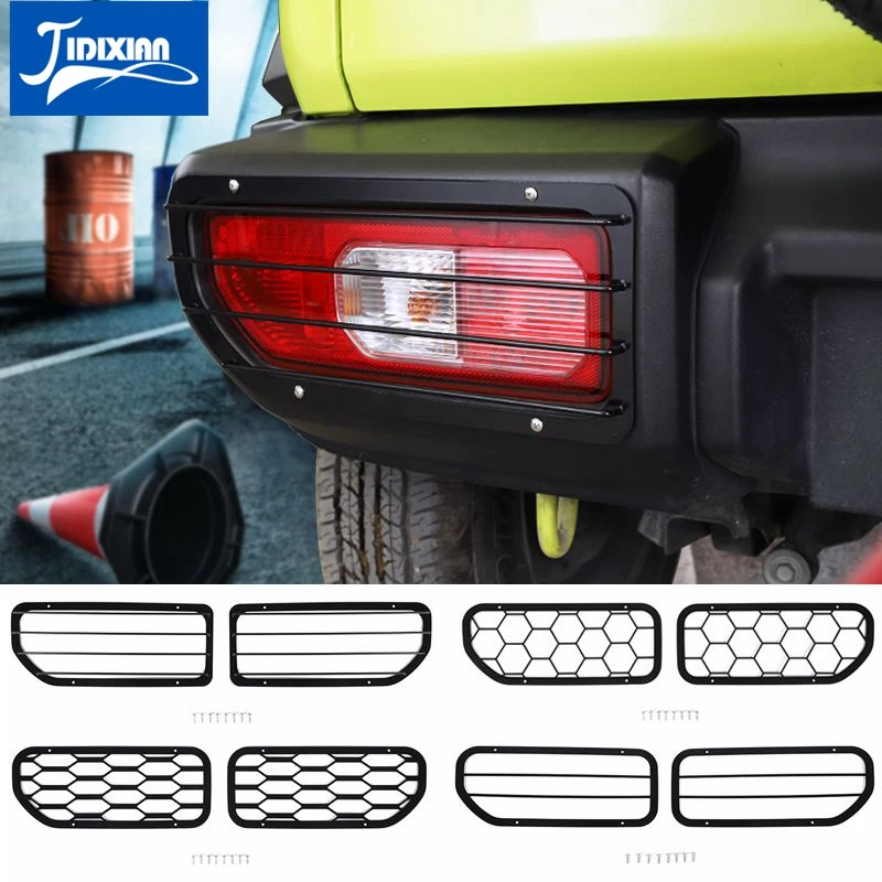 JIDIXIAN Lamp Hoods for Suzuki Jimny JB74 Iron Car Rear Tail Light Decoration Cover 2019-2021 Accessories | Автомобили и