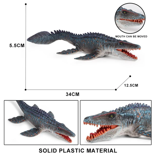 Modelo realista de grande mosassauro, playset com modelo de