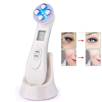 

Facial Mesotherapy Electroporation RF Radio Frequency LED Photon Face Lifting Tighten Wrinkle Removal Skin Care Face Massager