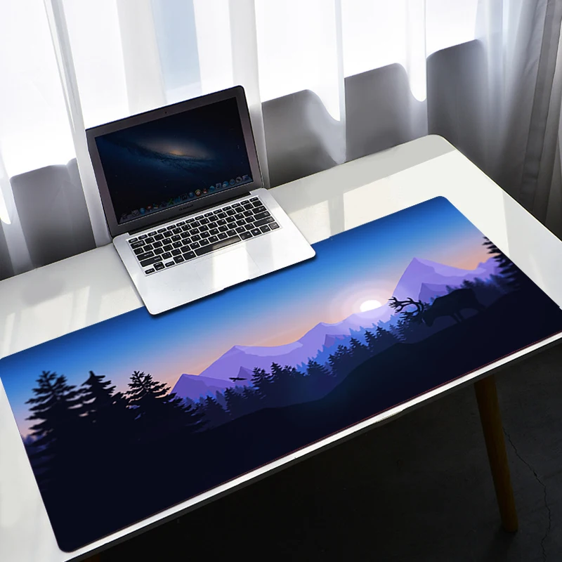 Deep Forest Firewatch Big Mouse Pad Gamer Gaming Mouse Mats Laptop Mat Deskmat Protector Pc Complete Xxl Mousepad Cute Desk Mat