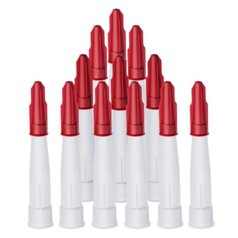 12 pieces/set Sausage Caulking Gun Tips Cone Trowel Nozzles Caulk Nozzle for Sausage and Bulk