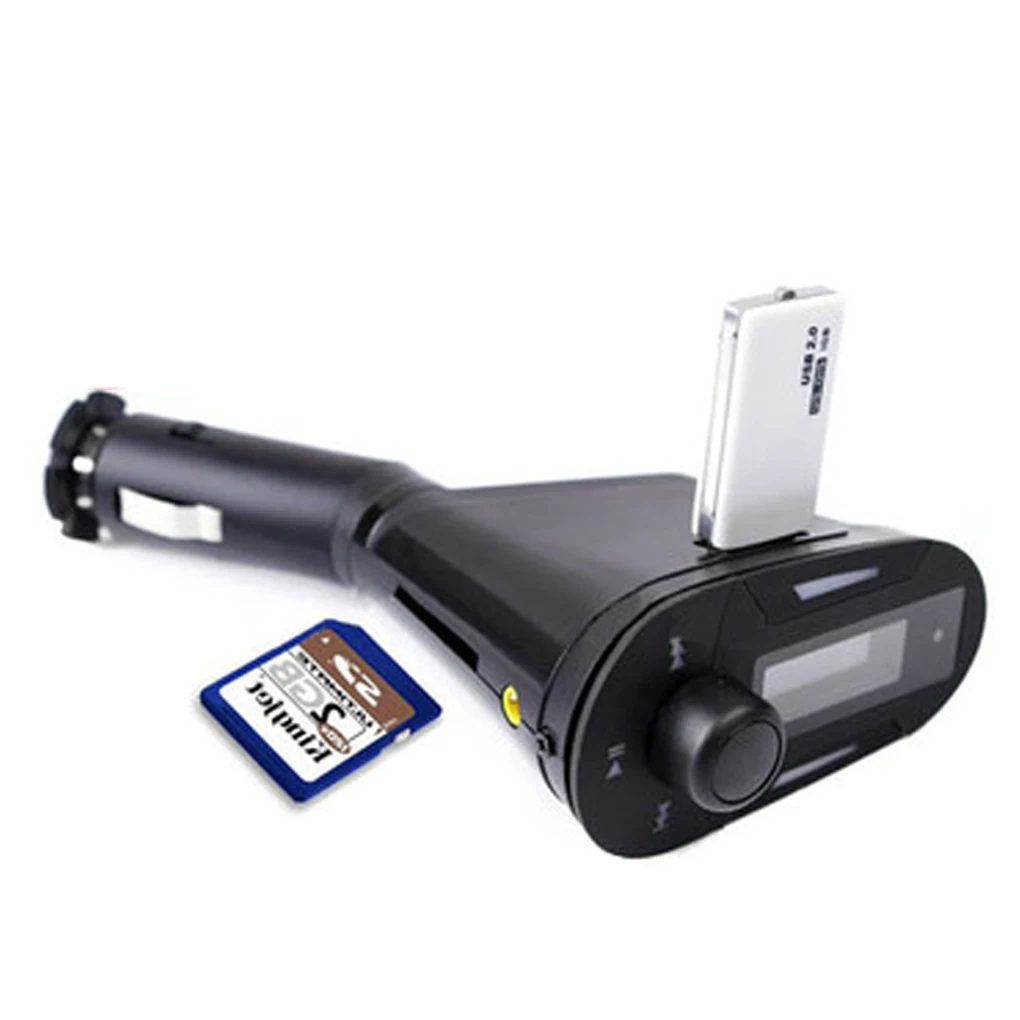 Car Kit MP3 Music Player FM Transmitter Modulator Radio Adapter+USB SD MMC U-disk