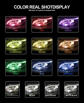 

JGAUT 40x200cm Headlight Taillight Color-Changing Vinyl Smoke Film Self Adhesive Sheet Sticker Cover Car Styling Accessories