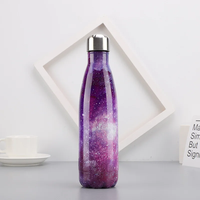 Мраморная вода + бутылки звездное небо термос фляжка с двойными стенками из