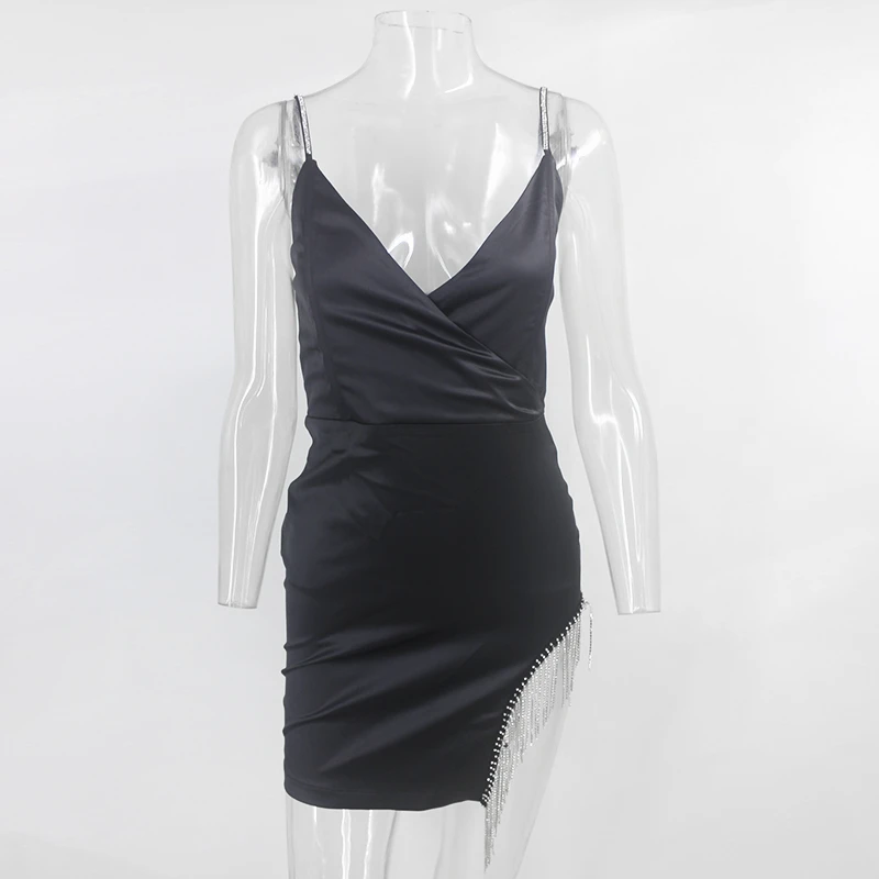 Женское Короткое платье на бретельках Dressmecb Клубное элегантное мини без рукавов