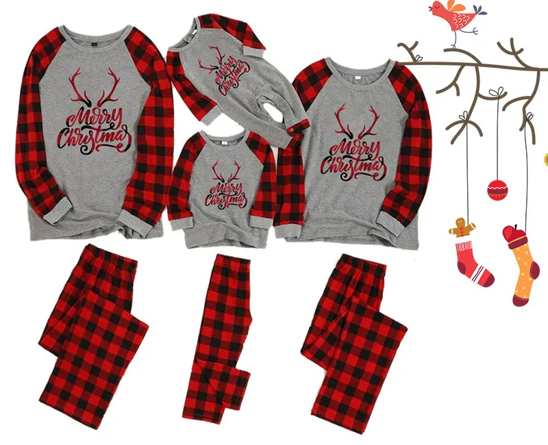MVUPP Семейные рождественские пижамы Одинаковая одежда для мамы, папы и меня, одежда для детей Детский комбинезон, комплект для папы, мамы, ребенка, девочки и мальчика