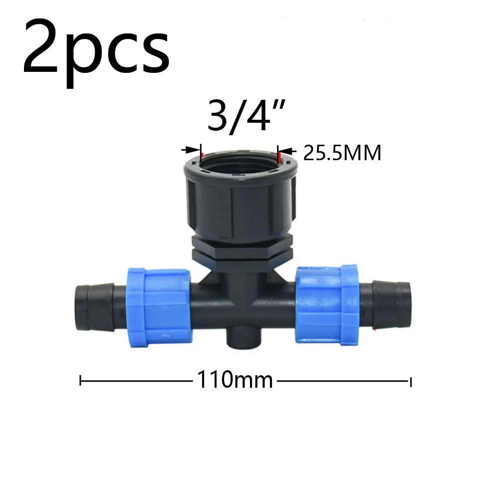 2pcs 16mm Micro Irrigation Drip Tape Connectors Tee Repair Elbow End Plug Tap Fittings Locked Hose Joints Greenhouse Coupler