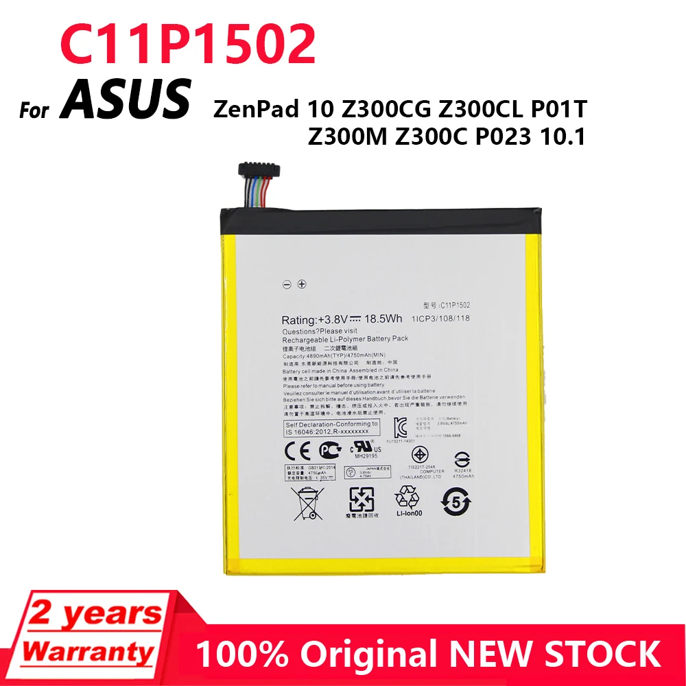 

100% Original NEW C11P1502 Battery For ASUS ZenPad 10 Z300C Z300CL Z300CG NEW Batteria 4890mAh BATTERY in stock+Tracking number