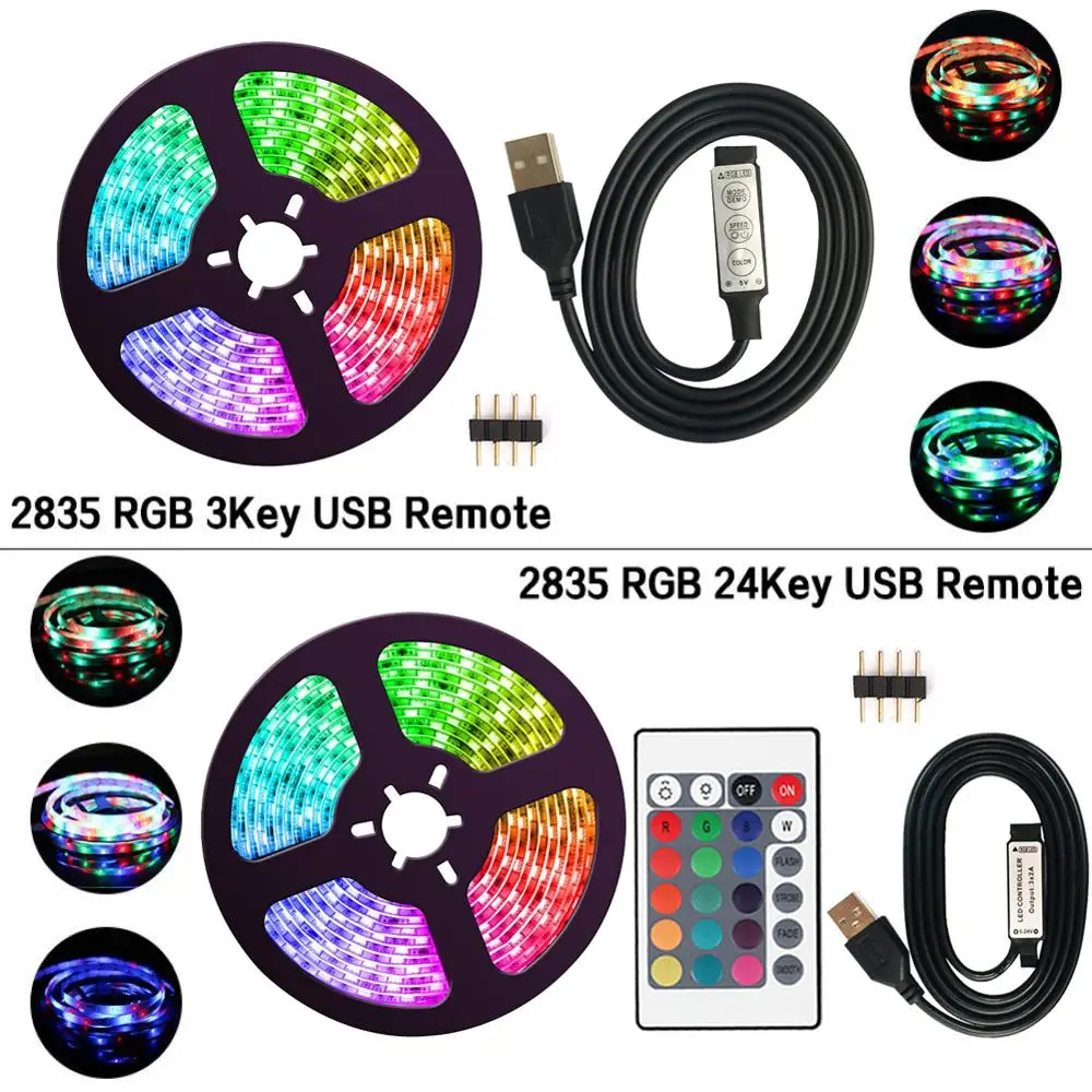 5 в постоянного тока USB светодиодный гибкий светильник 60 s/m м SMD 2835 Светодиодный