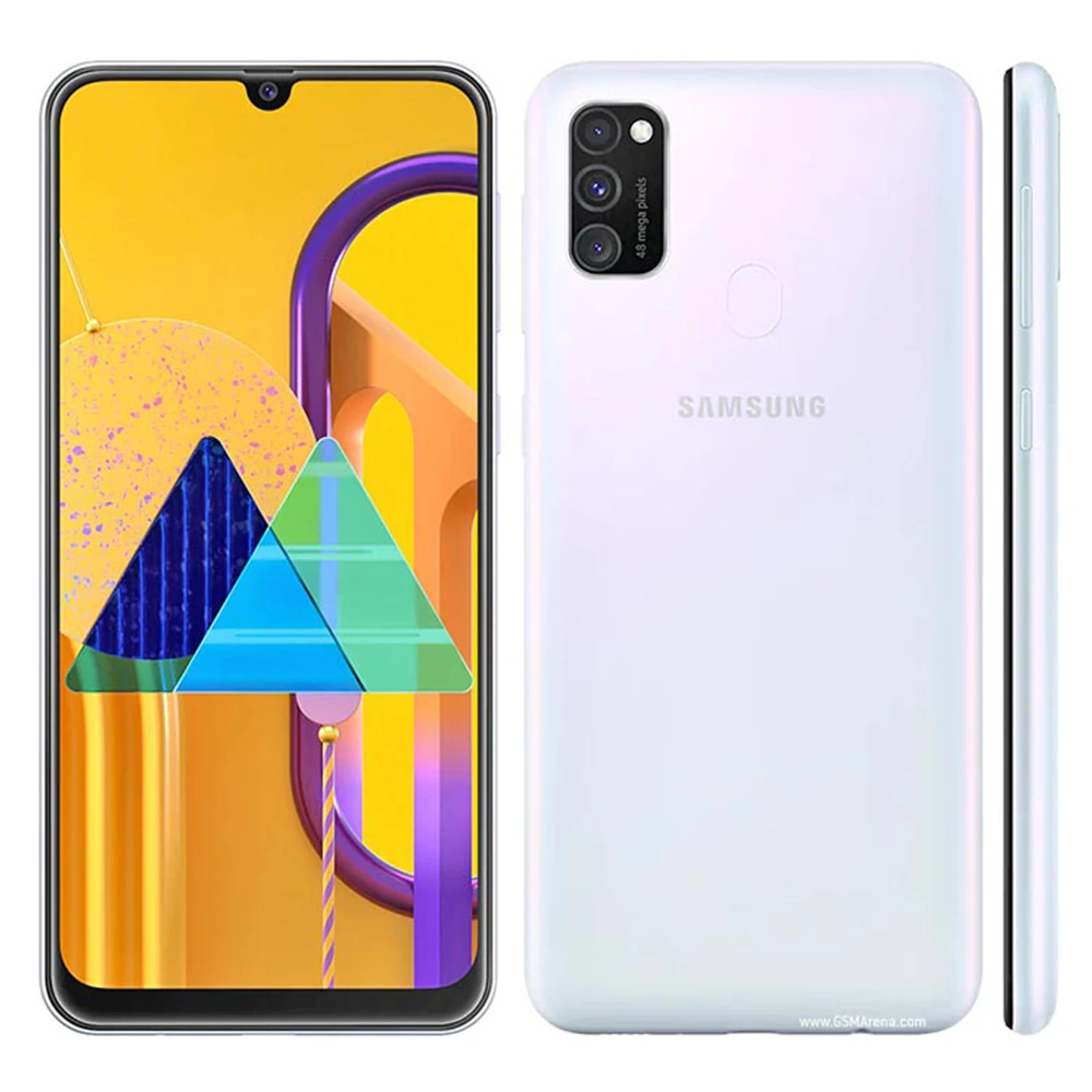 Pearl White Мобильный телефон samsung Galaxy M30s M3070s, две sim-карты, четыре ядра, 6,4 дюймов, тройная камера, 6 ГБ ram, 128 ГБ rom, 6000 мАч - Color: Pearl White