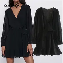 Английское, винтажное, элегантное, Вышитое, Марлевое, в горошек, с подкладкой, вечерние, мини-платье za, для женщин, vestidos de fiesta de noche vestidos, блейзер