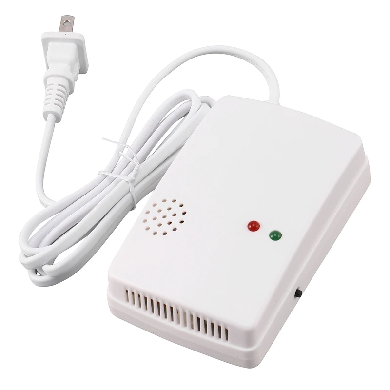 

Household Gas Alarm Wall-Mounted Detector Gas Sensor Gas Sensor White Plastic Us Plug
