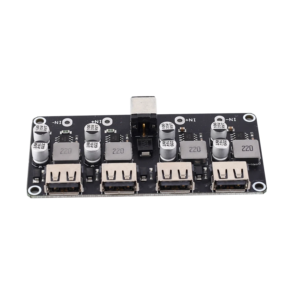 4CH USB DC-DC Шаг вниз Питание понижающий QC2.0 QC3.0 Зарядное устройство модуль 24 Вт 4-канальный Напряжение конвертер