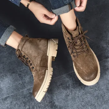 

Men's Martin boots autumn and winter fashion warm and comfortable Martin boots men's wear comfortable casual boots
