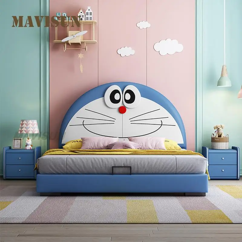 Cartoon Design Bed Child Liked Multifunctional Storage Soft-packed Bed High  Quality Mattress Frame Light Bedroom Furniture Set - Children Beds -  AliExpress