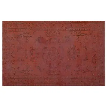 

Handmade Red Vintage Overdyed Turkish Area Rug 169x267 Cm-5'7''X8'9''