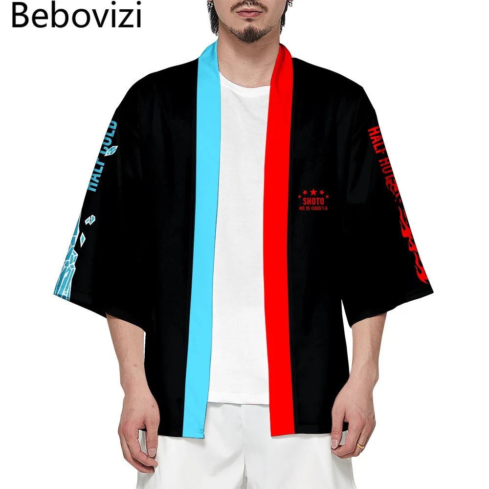 Japanese Style Cat Samurai Kimono Streetwear Men Women Cardigan Fashion Orange Japan Harajuku Anime Robe Clothing 2021 Summer