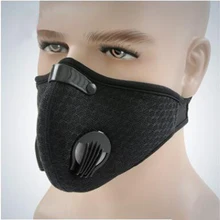 Черная унисекс лицевая маска Анти-пыль PM2.5 фильтр спортивные маски Стиль Анти-загрязнения на открытом воздухе путешествия Анти-Туман Маска от дыма