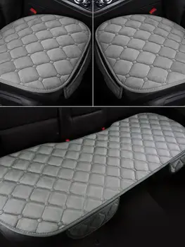 

3PCS Car Seat Cushion Non-slip Breathable Short Plush Warm Pad Car Seat Covers Set Universal Car Seat Protector Car Accessories