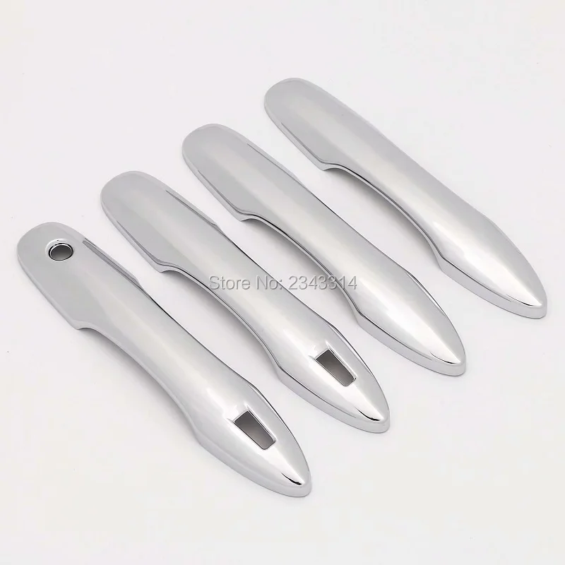 Silver Door handle Автомобильные аксессуары для Toyota Prius Phv 50 XW50 ZVW50 Автомобильная боковая Дверная ручка Крышка отделка полосы литья Abs углерода - Цвет: Silver Door handle