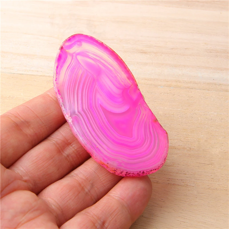 1 шт. Необычные розовые Агатовые слайсы для изготовления ювелирных изделий