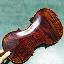 Высококачественная скрипка среднего уровня ручной работы, 4/4, ручная работа, твердая древесина, натуральный полосатый клен, скрипка, коричневый струнный инструмент