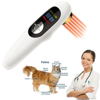

Portable Rechargeable LLLT Animals Pain Relief Device Pets Dogs Cats Horses Wound Healing Instrument Animals Cold Laser Therapy