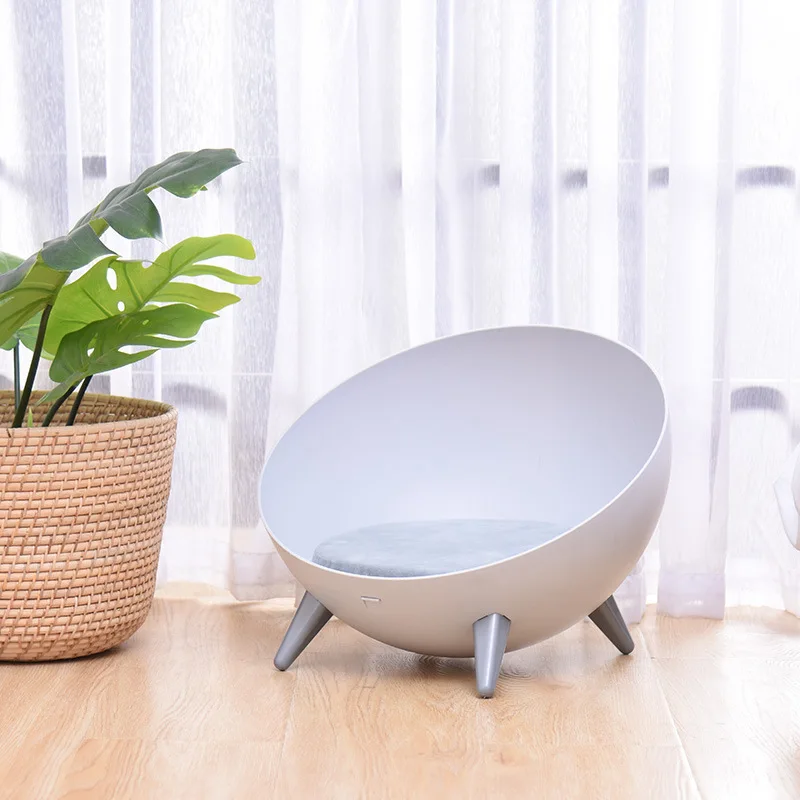 

Pet Cat Nest Hemispherical Four Corners Plastic Cat Nest Four Seasons Universal Small Dogs Kennel Cotton Pet Nest Space Cat Nest
