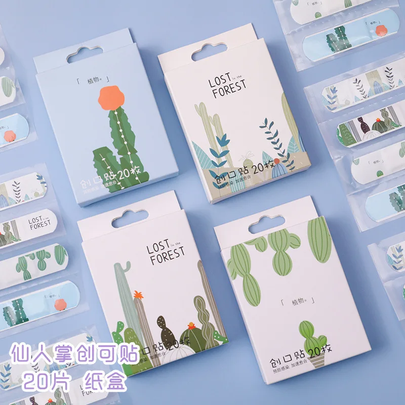 20pcs/box Cartoon Kids Bandages Adhesive Bandages Wound Plaster First Aid Hemostasis Band Aid Sterile Stickers
