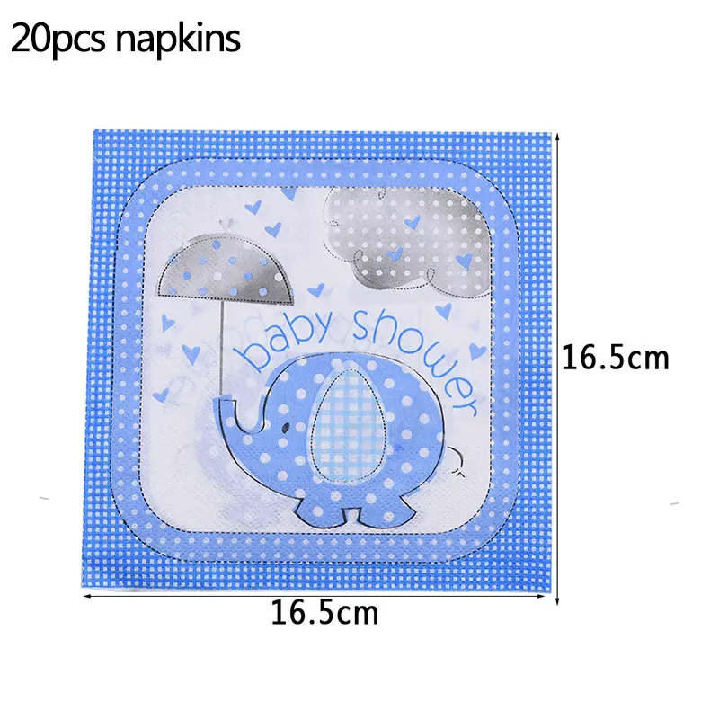 b16-20pcs napkins Баннеры для мальчиков и девочек, вечерние принадлежности для украшения, одноразовые столовые приборы, тарелки, чашки, соломинки, скатерть - Цвет: b16-20pcs napkins