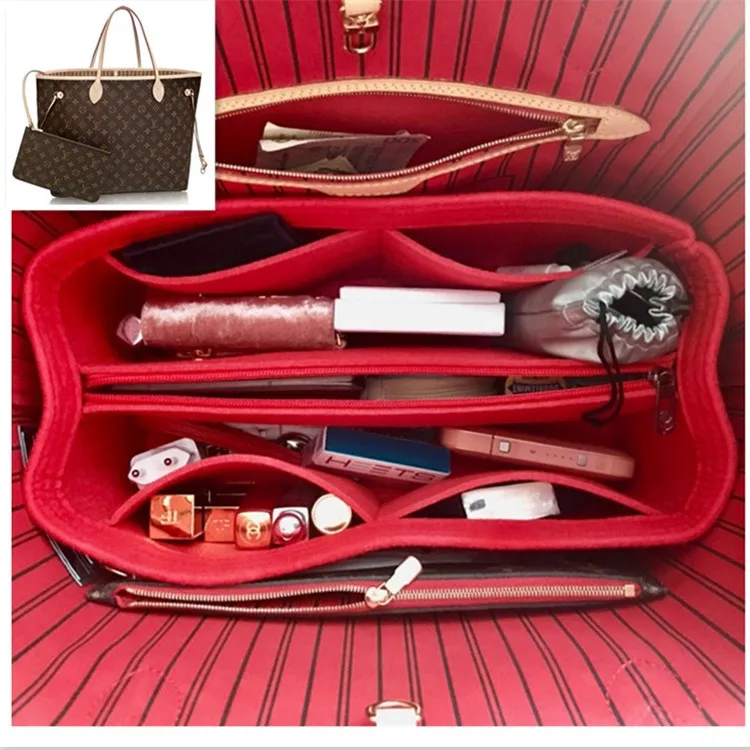 NeverFull PM мм GM фетровая тканевая вставка Speedy сумка органайзер для макияжа сумочка органайзер для путешествий Внутренний кошелек детская косметичка сумка для мамы