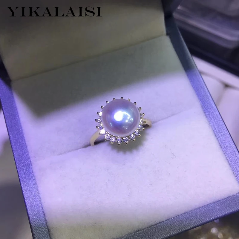 YIKALAISI ювелирные изделия из стерлингового серебра 925 пробы сплюснутая жемчужина