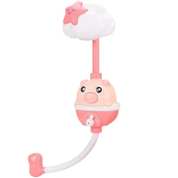 

Baby Pig Bath Sprinkler Toy Bathtub Showers Bathing Spouts Suckers Folding Spray Faucet Play Bathroom Water Toys