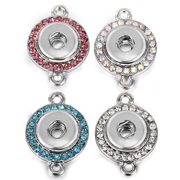 

10pcs/lot Rhinestone Snap Accessories Connector Jewelry Accessories Fit for 12MM Snap Button Bracelets