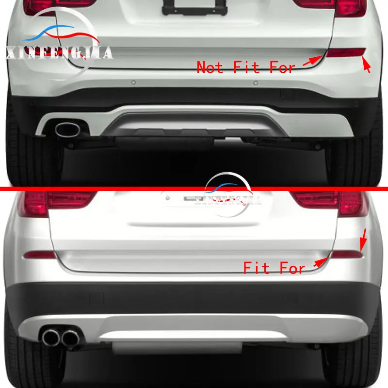 Подходит для BMW X3 F25 2011 2014 2 шт. хромированный задний противотуманный фонарь