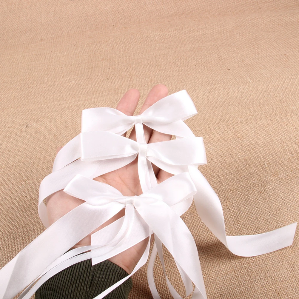 50 шт. Изысканная лента шелковые банты мягкие украшения бантами для дня рождения