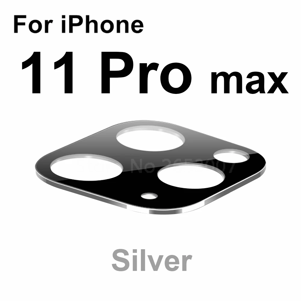Серебристый Роскошный защитный чехол для задней камеры для iPhone 11 Pro Max 11 металлический объектив для камеры из титанового сплава для iPhone 11 Pro XR XS MAX XS - Цвет: Серебристый