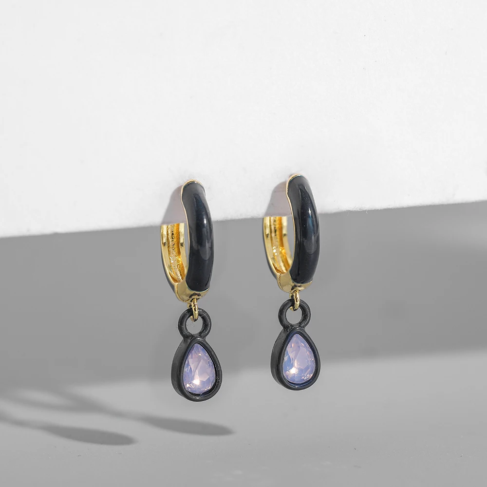 Top Quality Women Fashion CZ Small Hoop Earrings Elegant Statement Gold Color 15