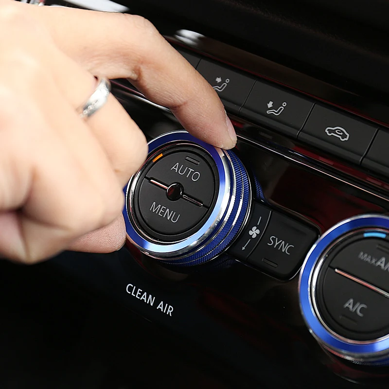 Carманго для Фольксваген T-ROC Авто Стайлинг A/C ПЕРЕКЛЮЧАТЕЛЬ мультимедиа ручка рамка накладка наклейка Чехлы аксессуары для интерьера