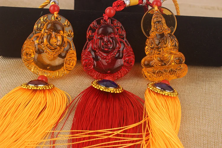 Guanyin Buddha Resin di tan Hot Selling Gift Automobile Hanging Ornament Wander Source Wholesale Car Plastic Pendant