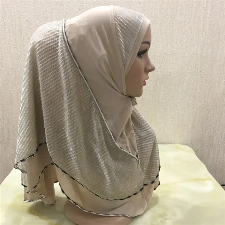 Мусульманский женский хиджаб лоскутный головной убор эластичный женский шарф 13 цветов для женщин