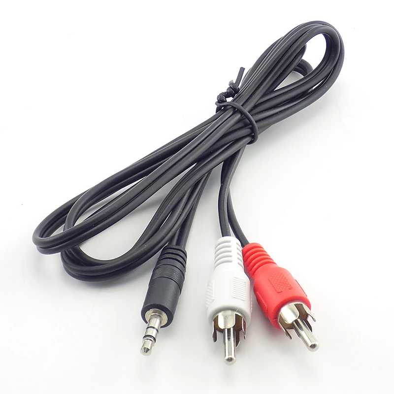 3.5 Mm Mini Jack Plug untuk 2 RCA Pria 