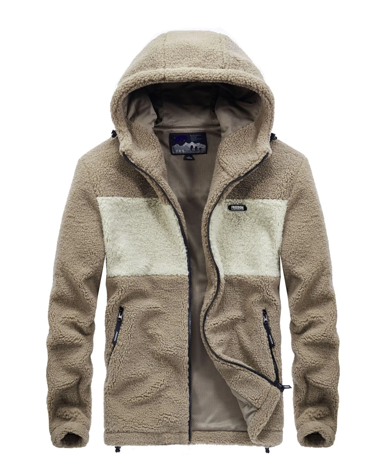 Coat Casual Lapel Lamb Fleece Fuzzy 