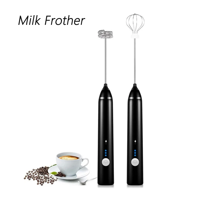 Миксер для яиц с 2 венчиками мини-блендер латте кофе капучино перезаряжаемый