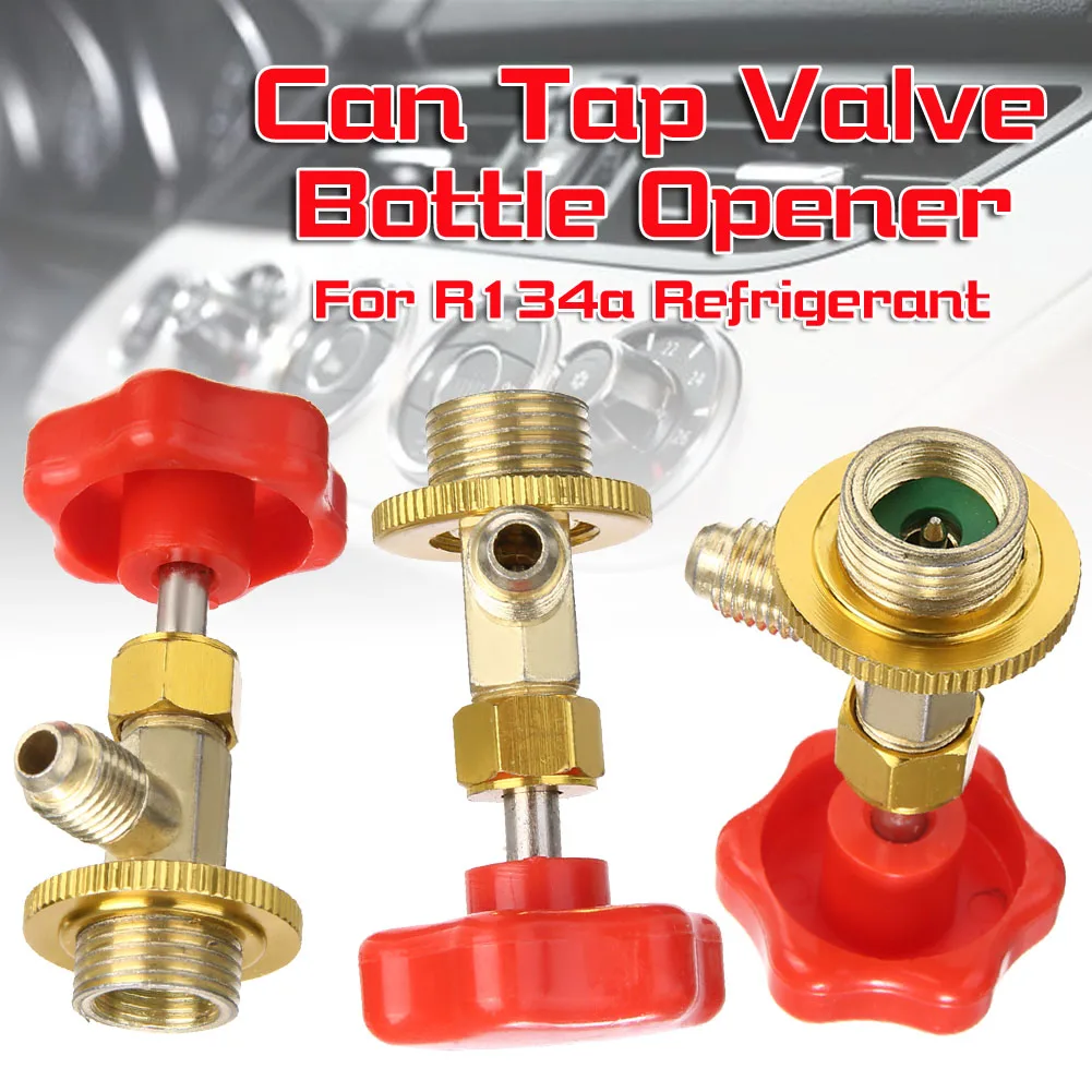 

Air Conditioning Valve Bottle Opener Car Refrigerant Open 1pc Sae Auto Ac Can Tap R134a M14 / 1/4" Leak-proof Switch Tools